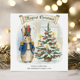 Cartão De Festividades Conto de Natal do Peter Rabbit Vintage