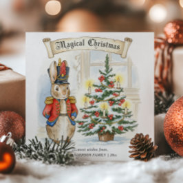 Cartão De Festividades Conto de Natal do Peter Rabbit Vintage