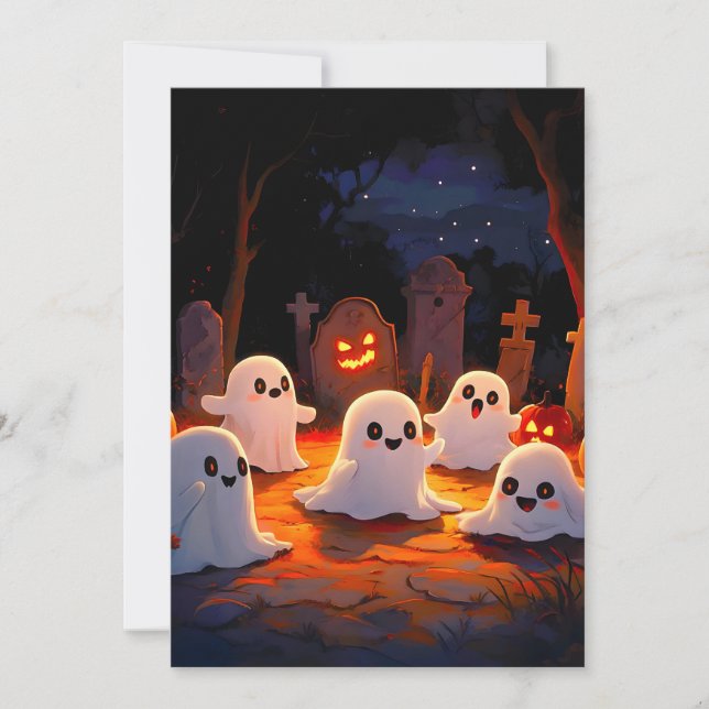 Cartão De Festividades Contos Fantasmas à Lua (Frente)