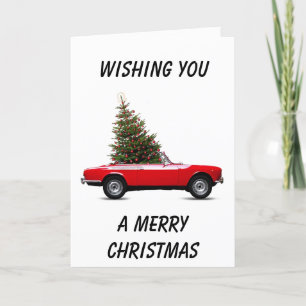 CARTÃO DE FESTIVIDADES CONVERSÍVEL VERMELHO ESTILO "FELIZ NATAL"