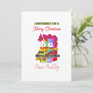 Cartão De Festividades Convicção Para Uma Feliz Alegria Paz De Natal