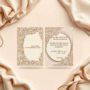 Cartão De Festividades "Convite de Casamento Elegante – Amor Atemporal"
