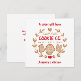 Cartão De Festividades Cookie Exchange Gingerbird Vermelho