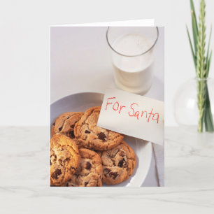 Cartão De Festividades Cookies and Milk Card