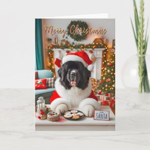 Cartão De Festividades Cookies de Papais noeis de assentamento de Terra N