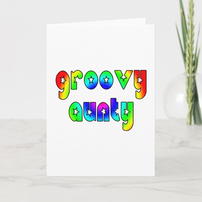 Cartão De Festividades Cool Aunts Christmas & Birthdays : Groovy Aunty (Frente)