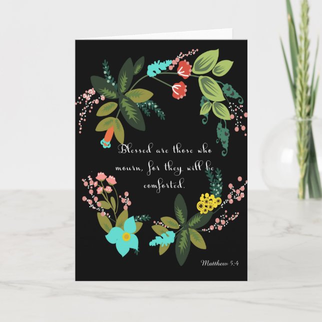 Cartão De Festividades Cool Christian Art - Matthew 5:4 (Frente)