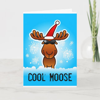 Cartão De Festividades Cool Moose Greeting Card
