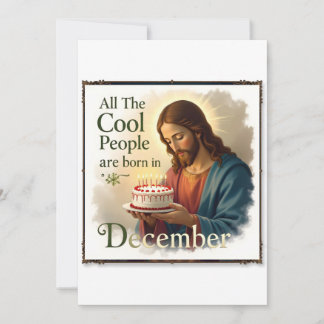 Cartão De Festividades Cool people born in december