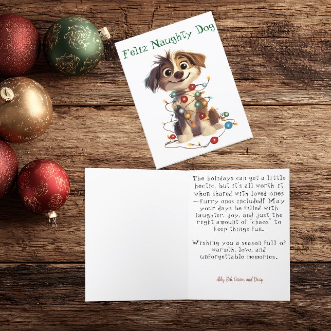 Cartão De Festividades Coordenador de Caos de Natal de Puppy (Criador carregado)