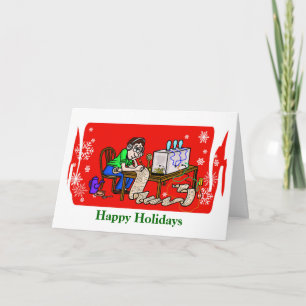 Cartão De Festividades Copying Morse Code Christmas Greeting Card