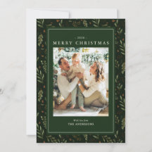 Coquetéis Botânicos Elegantes de Natal em Verde Es
