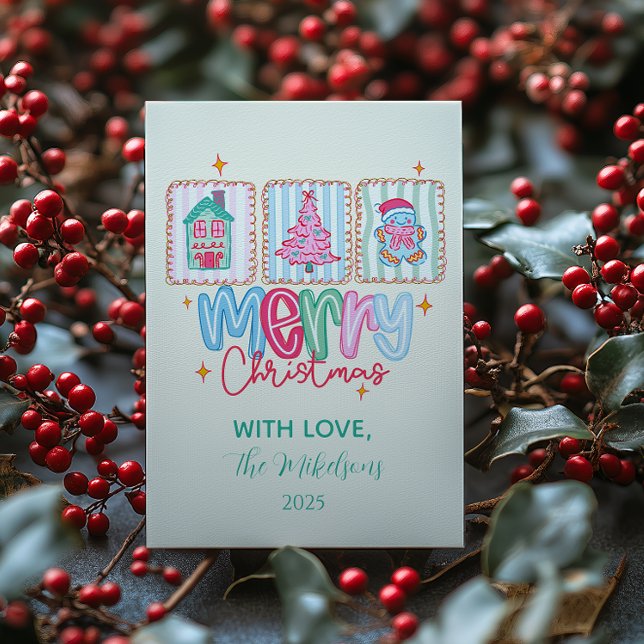 Cartão De Festividades Coquette Pastel Christmas (Criador carregado)