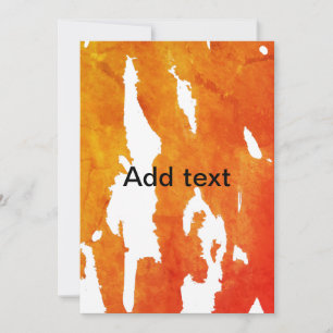 Cartão De Festividades Cor d'água laranja amarela adicionar texto pintura