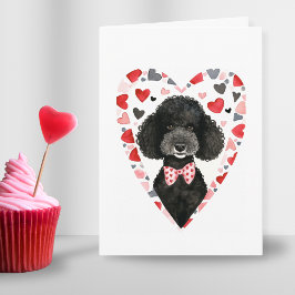 Cartão De Festividades Cor d'água pai do Dia de os namorados de Poodle Pr