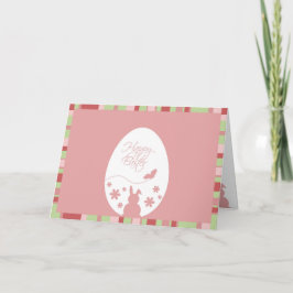 Cartão De Festividades Cor-de-rosa do Pastel de Ovos do Felz pascoa Moder