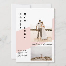 Cartão De Festividades Cor script negrito rosa ano novo feliz 2 foto