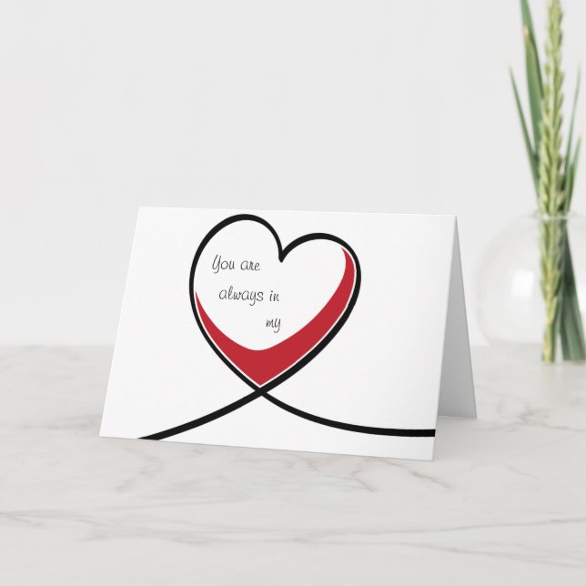 Cartão De Festividades Coração (Frente)