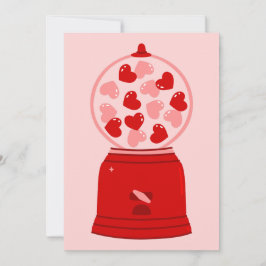 Cartão De Festividades coração amor valentine chiclete máquina bolinhas d