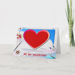 Cartão De Festividades Coração com Namorados pintado Adicionar sua foto