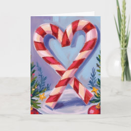 Cartão De Festividades Coração de Bala de Natal Feliz Natal