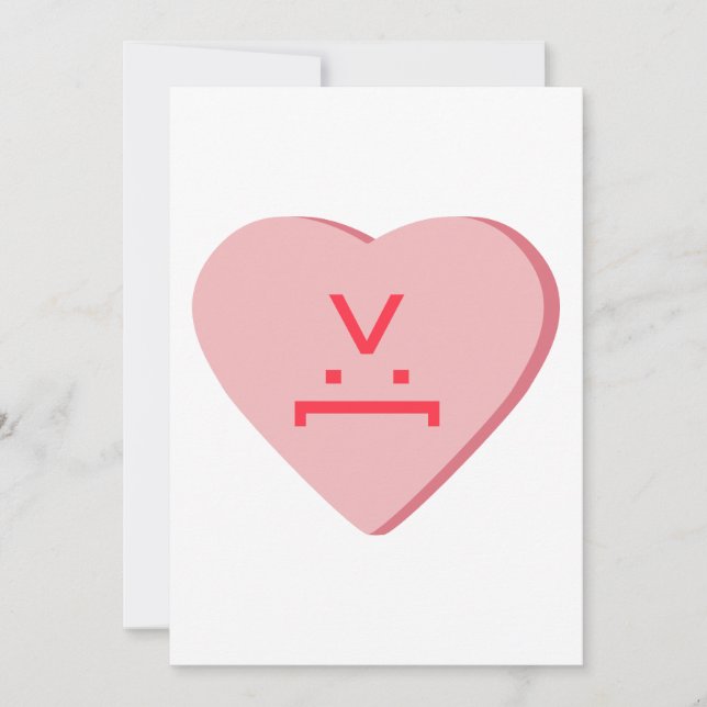 Cartão De Festividades Coração de Doce - Rosto de Diabo (Frente)