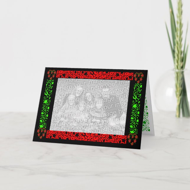 Cartão De Festividades Coração de Natal (Frente)