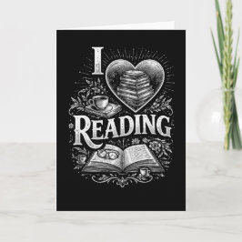 Cartão De Festividades Coração de um Amante de Livros