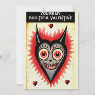 Cartão De Festividades Coração de Vampiro do Dia dos Namorados Gótico Ass