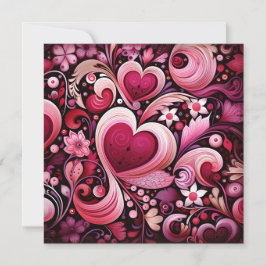 Cartão De Festividades coração decorativo do dia dos namorados