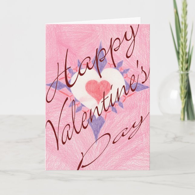 Cartão De Festividades Coração do Dia do namorados (Frente)