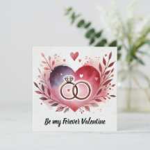 Coração e Alianças com Coroa Floral – Sê Minha Par