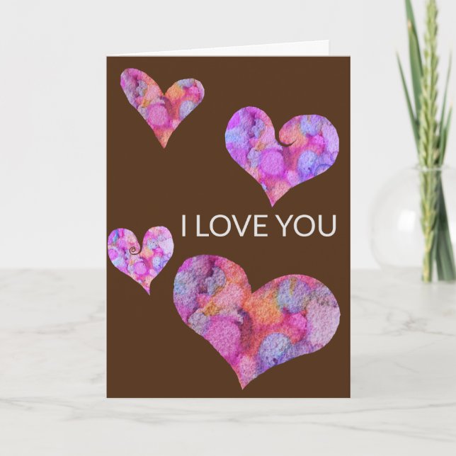 Cartão De Festividades Coração e amor (Frente)