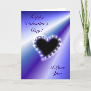 Cartão De Festividades Coração no Arco-Íris roxo