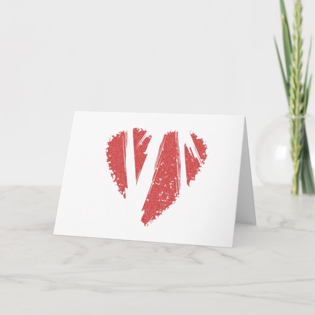 Cartão De Festividades Coração Quebrado (Frente)