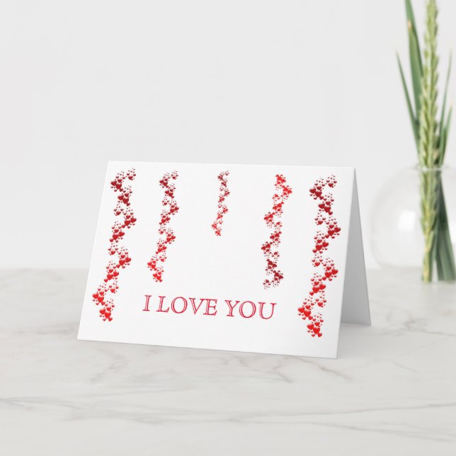 Cartão De Festividades Coração Vermelho (Frente)