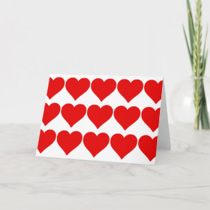 Cartão De Festividades Coração Vermelho Forma Amor Clássico Minimalismo