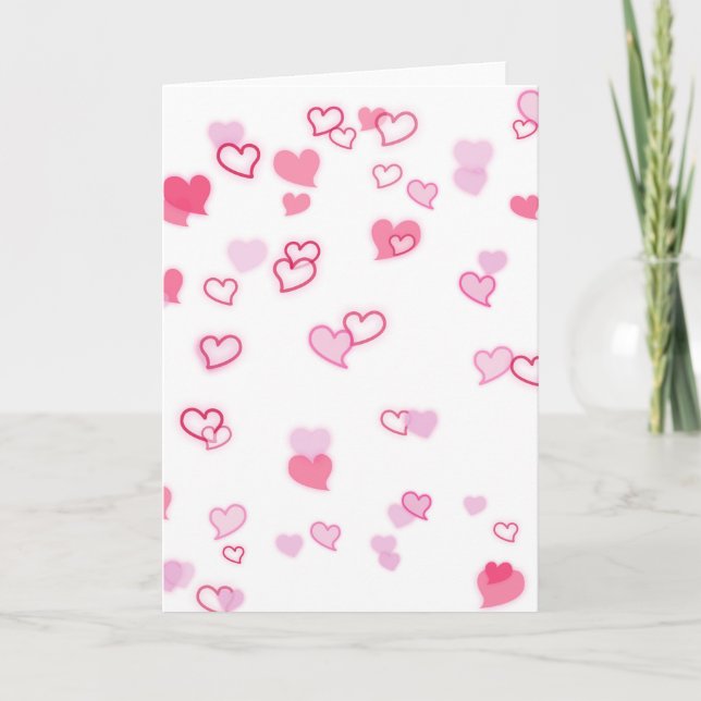 Cartão De Festividades Corações (Frente)