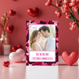 Cartão De Festividades Corações Cor-de-Rosa Eu Respondo Suas Mensagens Im