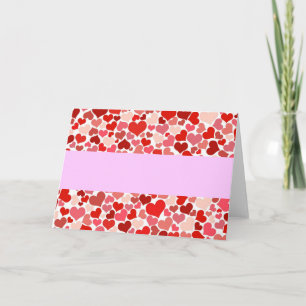 Cartão De Festividades Corações de Amor