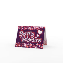 Corações de Be My Valentine vermelhos rosa roxo