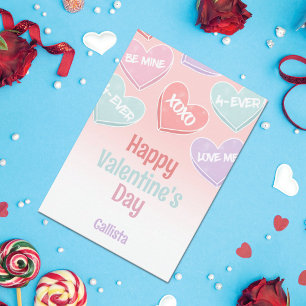 Cartão De Festividades Corações de Doces Valentines Day
