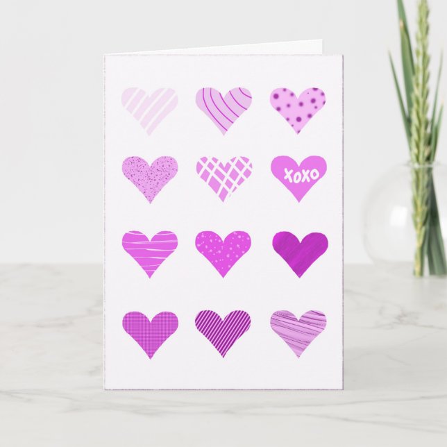 Cartão De Festividades Corações de rabo (Frente)