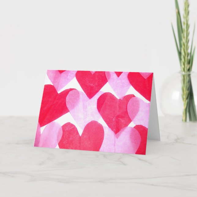 Cartão De Festividades Corações do artesanato (Frente)