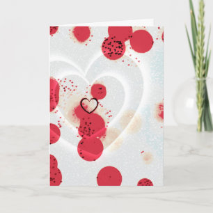 Cartão De Festividades Corações espalhados