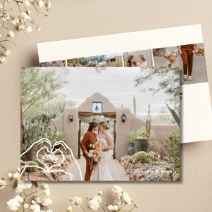 Cartão De Festividades Corações Mãos Personalizado 5 Foto Trendy Sem Últi