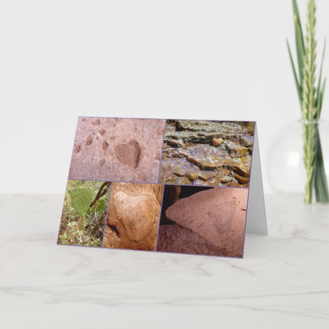 Cartão De Festividades Corações na Natureza (Frente)