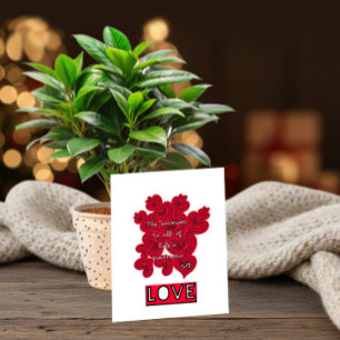Cartão De Festividades Corações vermelhos
