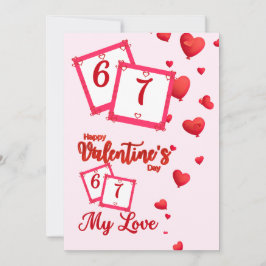 Cartão De Festividades Corações Vermelhos Balões Feliz Dia dos Namorados 