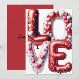 Cartão De Festividades Corações vermelhos do Dia de os namorados de amor 
